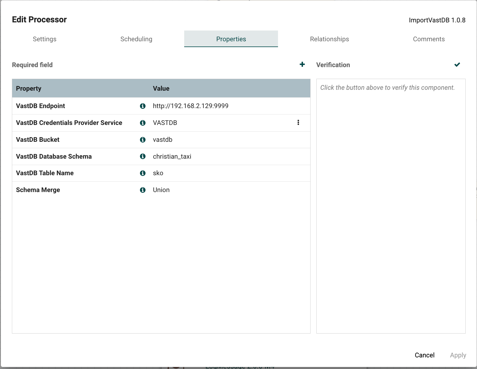 VastDB Processor